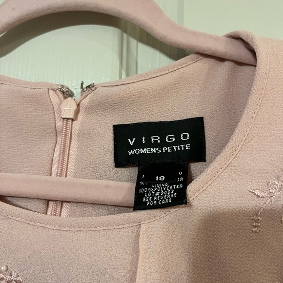 Virgo Blush Pink Women's Petite Dress Bintage 18Petite - Picture 2 of 7